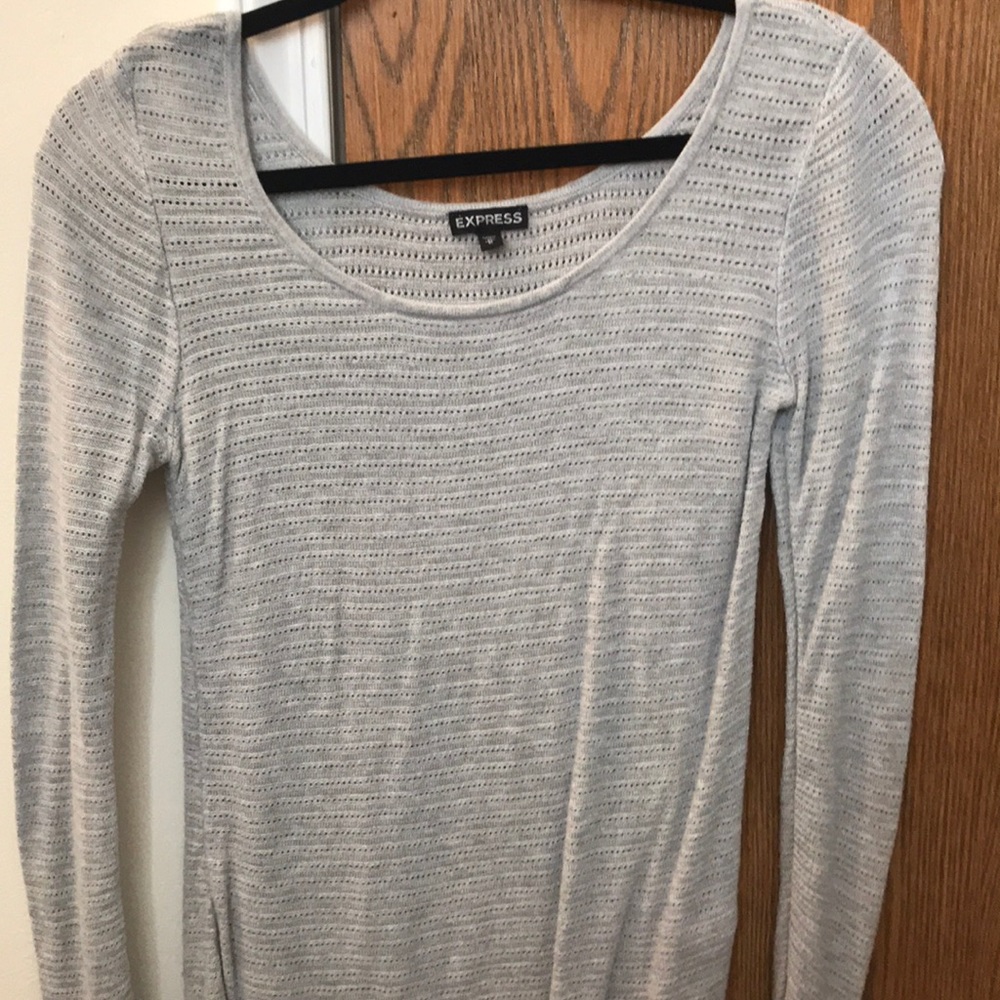 Express gray long sleeve shirt